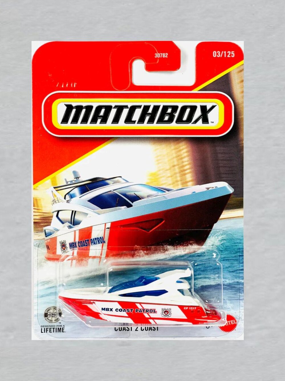 Matchbox MBX Coast Patrol Boat RED & WHITE